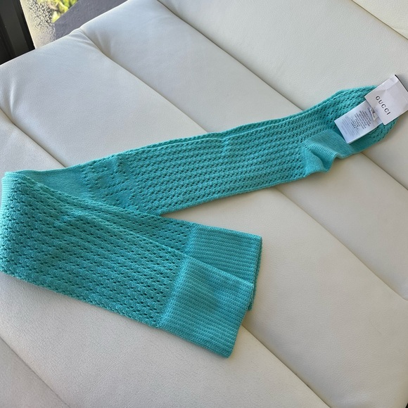 NWT GUCCI STOCKINGS BLUE M WHOLES PARIPIM 627784 - Picture 3 of 7